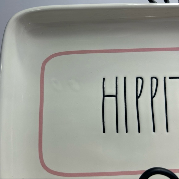 Rae Dunn by Magenta Easter Platter "Hippity Hop" 17” x 4.25” - Picture 3 of 6